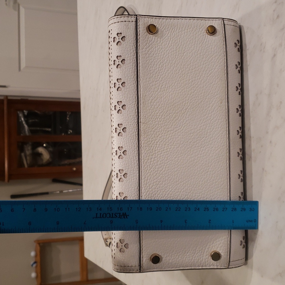 Kate Spade White Satchel with Tassel Accent Size Small - Picture 9 of 11